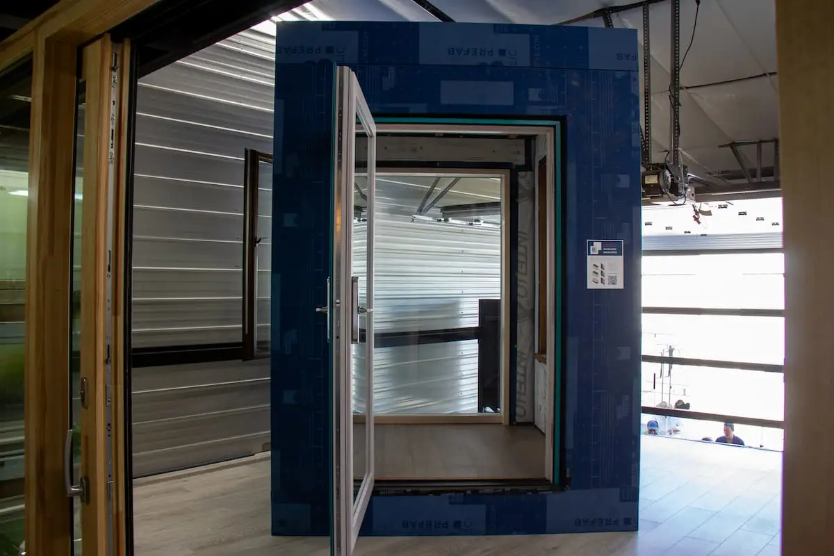 Open window Viking SW17 and door displays inside the E Windowtastic showroom